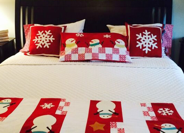 snowflake pillow sewing project