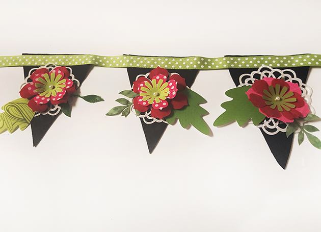 Welcome spring with this cheerful banner featuring wildflowers and happiness. Make a single flag or quickly make a series of flags to complete your banner!